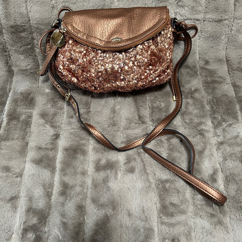 Elegant Bronze Sequin Women's Bag